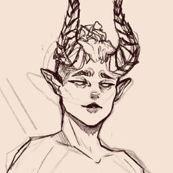 Headshot, Hatched Shading